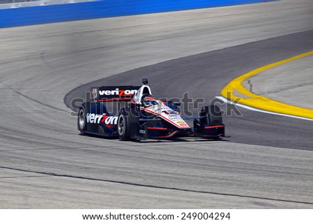 Milwaukee Wisconsin, USA - August 16, 2014: Verizon Indycar Series Indyfest ABC 250 Practice and Qualifying sessions on track action. Will Power Toowoomba, Australia Verizon Team Penske