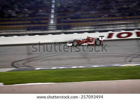Newton Iowa, USA - July 12, 2014: Verizon Indycar Series Iowa Corn 300 on track racing action. 9 Scott Dixon Target Chip Ganassi Racing Chevrolet