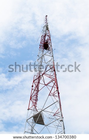 Telecom tower and blue sky.