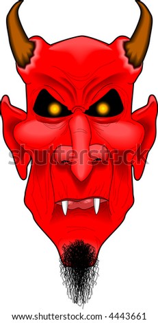 Cartoon Vector Graphic Depicting A Devil Face - 4443661 : Shutterstock