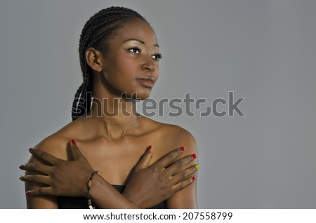 Beautiful African Woman Portrait, Studio Shot, Cameroon