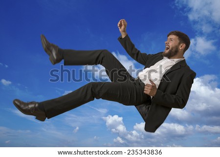 Falling Man in Sky, Studio Shot