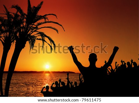 Tropical celebration and beach party concept, perfect for spring break and tropical getaway projects.