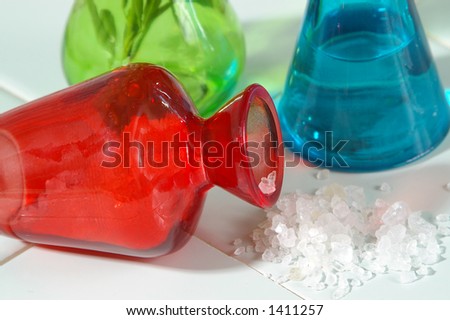 Salt spills from a bright red jar. See my gallery for vertical version.