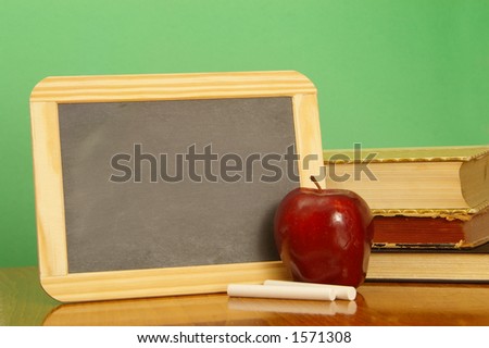 A black school slate ready to deliver your message.
