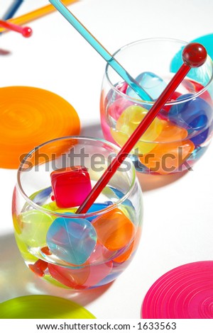 bright colored drinks