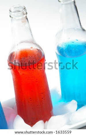 Icy cold bottled sodas.