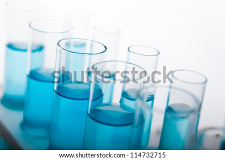 Laboratory Lab Tube in blue sample Laboratory Lab Tube in blue sample