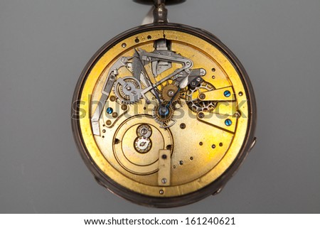 Inside Vintage Clock Machine Cog
