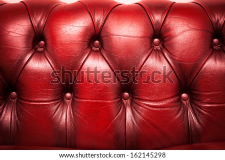 Red Old Vintage genuine leather Sofa Texture Background