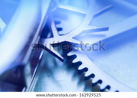 Vintage Clock Machine Cog, Business Cooperation, teamwork and time concept