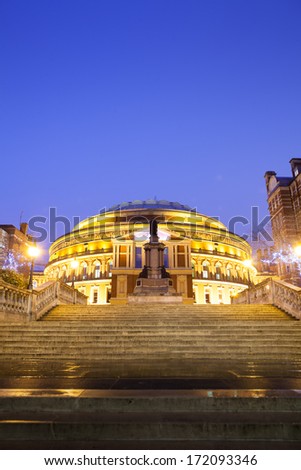 The Royal Albert Hall, Opera musical theater, in London, England, UK