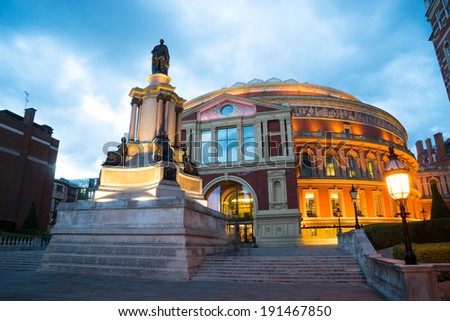 The Royal Albert Hall, Opera theater, in London, England, UK
