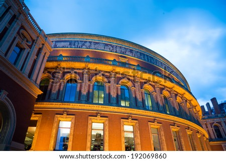 The Royal Albert Hall, Opera theater, landmark of London, England, UK