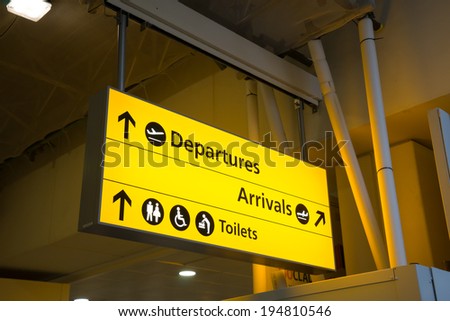 Airport flight information departure and arrival board