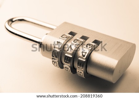 padlock key with combination code lock