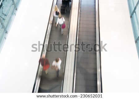 Airport & Train station Blur people movement in rush hour