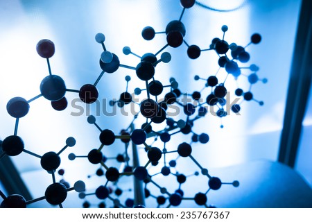 Science Molecule DNA Model Structure, business teamwork concept