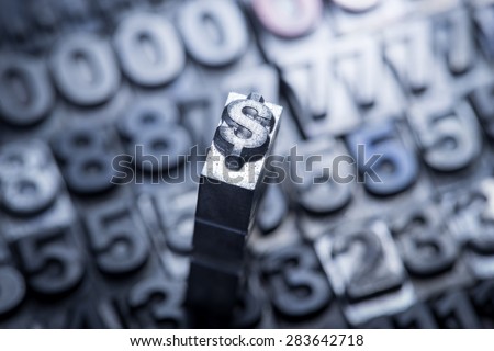 Dollar, Pound, currency exchange sign