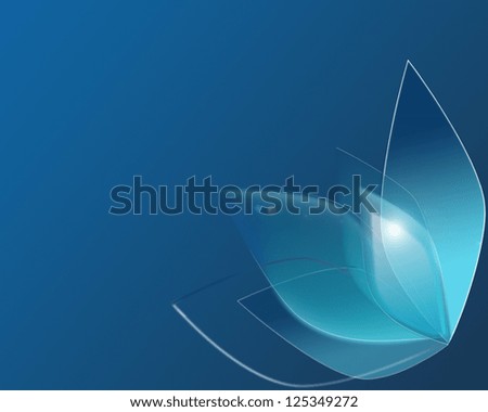 Abstract blue flower.