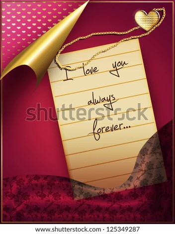Love letter with medallion .