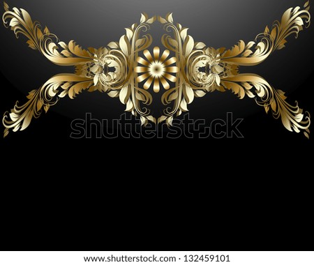 Gold flowers background design.