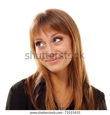stock photo beautiful teen girl with cute facial expression isolated on 