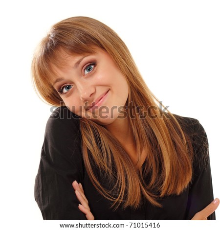 stock photo beautiful teen girl with cute facial expression isolated on 