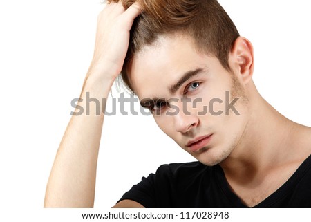 Young guys with white hair Young guys with white hair