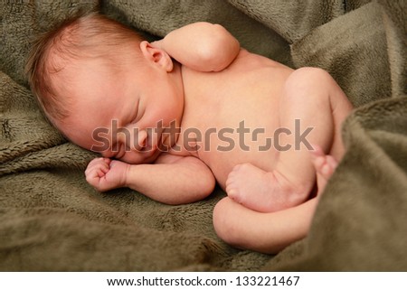 newborn baby, cute sleeping infant