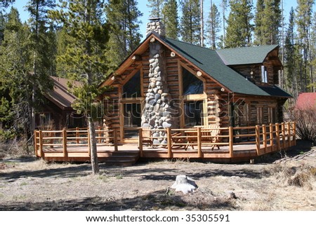 Log Cabin in the Mountains of Idaho