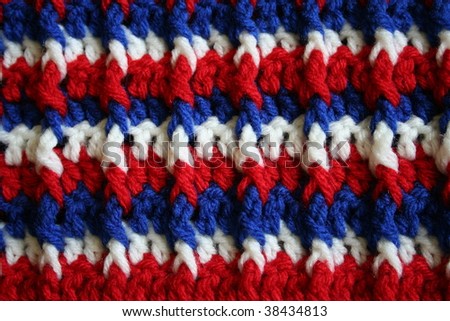 Red, White, and Blue Crochet Fabric