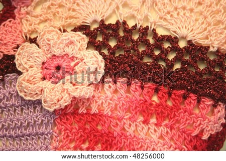 Pink Crochet Fabric