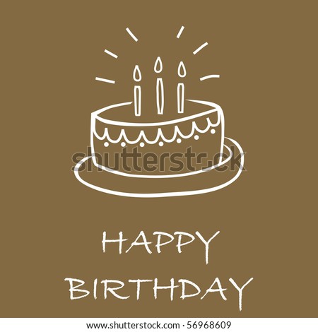 Birthday Cake Card Stock Vector 56968609 : Shutterstock