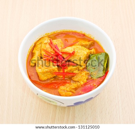 Thai spicy curry food