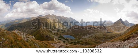 Mountain panorama in Tatra Mountains, Poland and Slovakia
