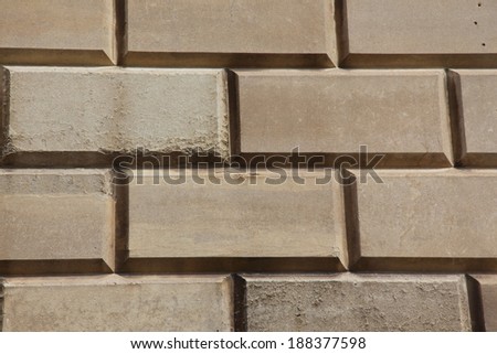 Bricks on the outside of the Guild Hall in Bath, England.