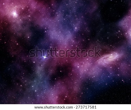constellations and spiral nebula in a purple-blue backdrop