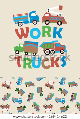 Work trucks.