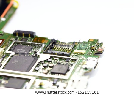 SD card slot on electronic board