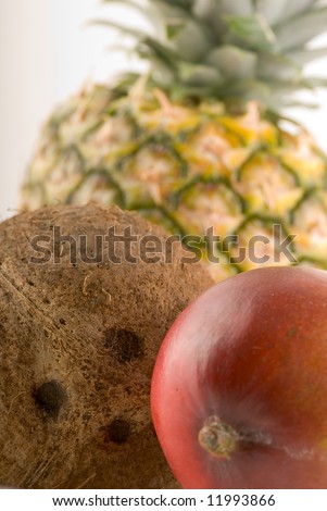 Tropical Trio - Pineapple, Mango and Coconut (closeup)
