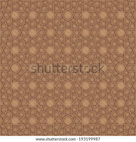 Arabesque Pattern in Wood