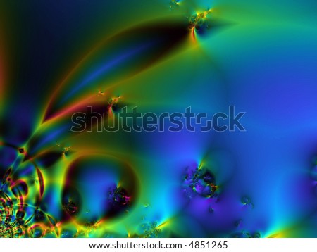 sea world, illustration, abstract composition, computer-generated, fractal art,