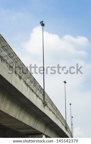 Massive concrete barrier on a motorway