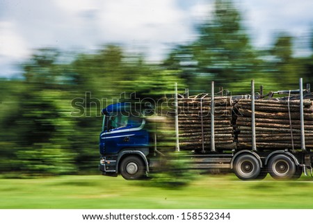 fast moving truck