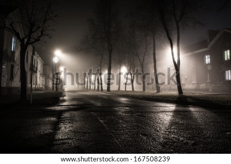 night road city