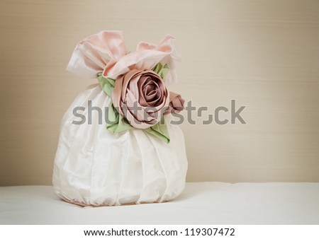 Gift bag with flower decoration