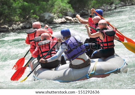 Rafting, extreme and fun sport