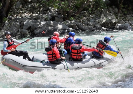 Rafting, extreme and fun sport