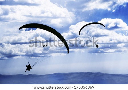 Paragliding as extreme and fun sport